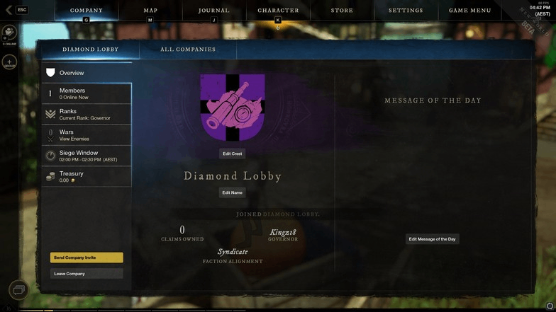 How Companies Work in New World - How to Join, Ranks, Benefits & More