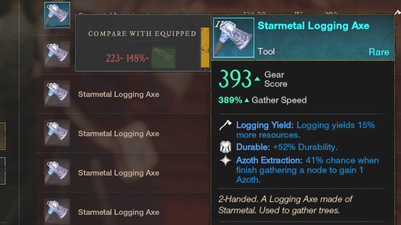How to Get a Better Logging Axe in New World