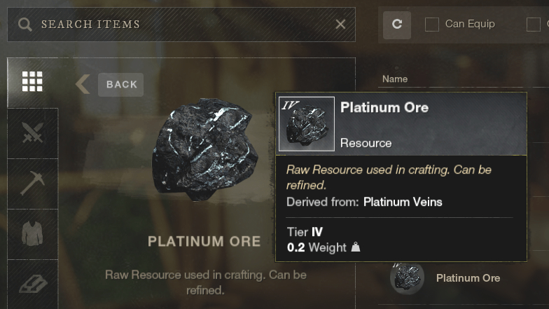 Where to Find Platinum Ore in New World
