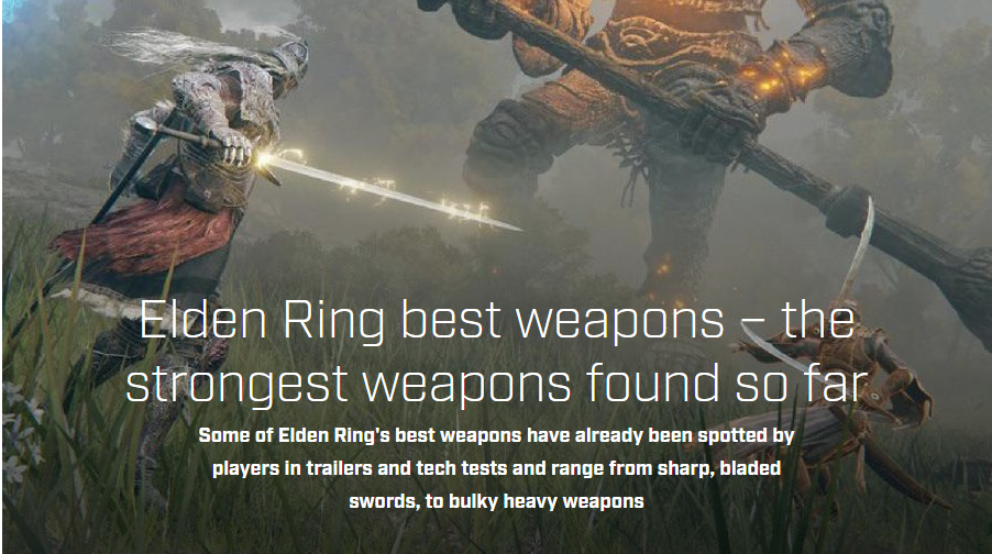 Elden Ring best weapons