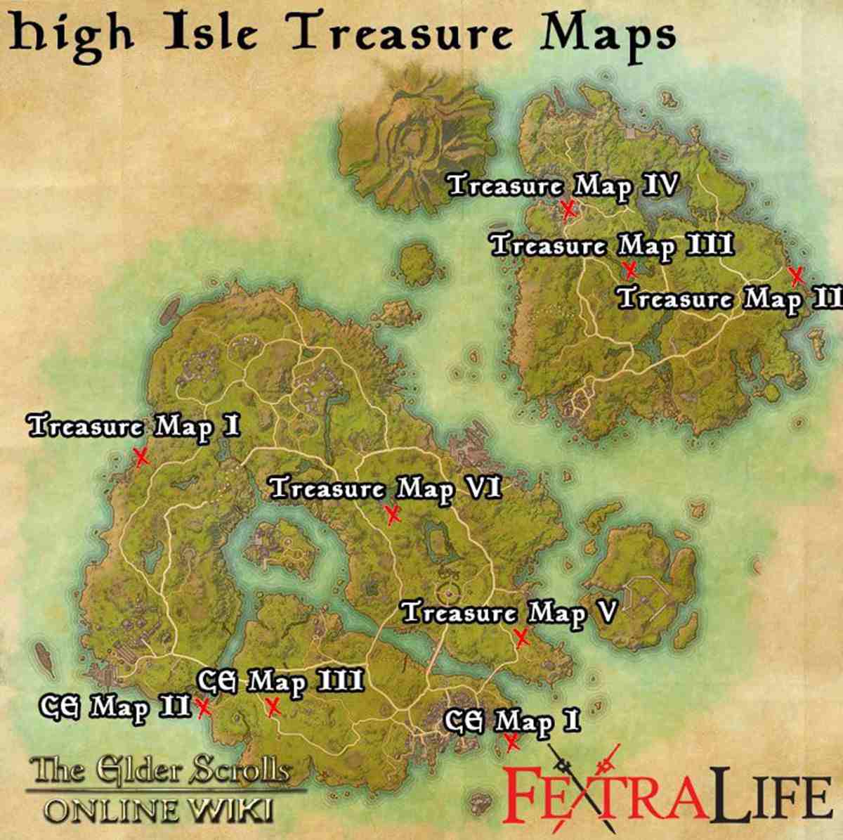 Best Treasure Maps in ESO - High Isle Treasure Map locations