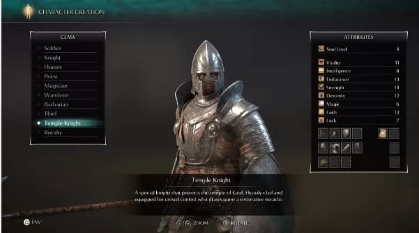The Best Demon's Souls PS5 Class for Beginners: Temple Knight Class