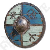 BLUE-WHITE WOODEN SHIELD-(MAX UPGRADED)-(Elden Ring)